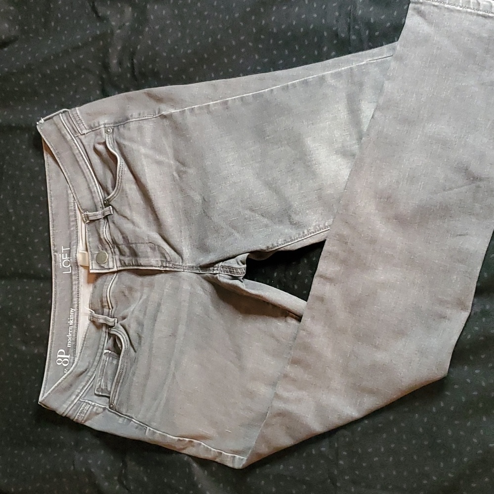 Loft Modern Skinny gray jeans Size 8
